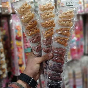 گیره  جفتی مدل انبری لاکی رنگ نود  طرح پاپیونی وارداتی کد 002