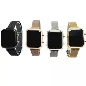 ساعت طرح اپل ساعت مچی ساعت طرح هوشمند ساعت بند حصیری فلزی ساعت مگنتی ساعت  ال ای دی  ساعت اسپرت ساعت صفحه  مستطیل