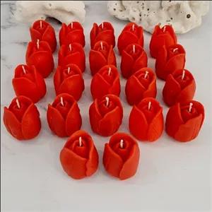 شمع زیبای  غنچه رز پارافین 1 درصد