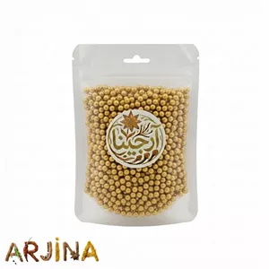 مروارید خوراکی طلایی آرجینا - 100گرم