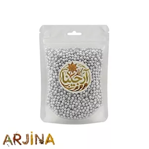 مروارید خوراکی نقره ای آرجینا - 100گرم