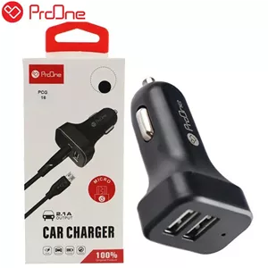 شارژر فندکی پرووان مدل PCG16 بهمراه کابل MicroUsb