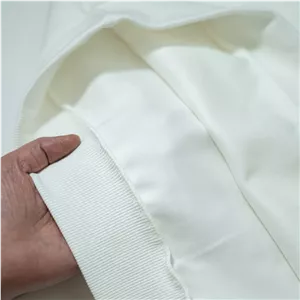 سویشرت مردانه مدل YS-511 اورسایز یقه گرد فلانل آبی-سفید پنبه پلیاستر