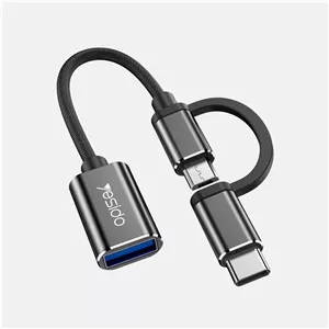 مبدل OTG microUSB و USB-C به USB 2.0 یسیدو