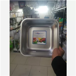 لگن استیل مربع یونیک اصلی سایز 28نگیر