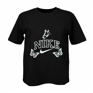 تی شرت لانگ زنانه پنبه طرح NIKE مدل والا دوخت VD-15