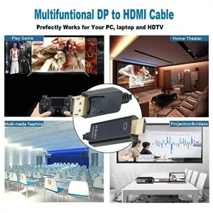 کابل Display Port به HDMI فرانت مدل FN-DPCBH18 طول 1.8 متر GSU
