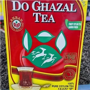 چای دو غزال ساده اصل شیر نشان خارجی -500گرمی(4بسته)