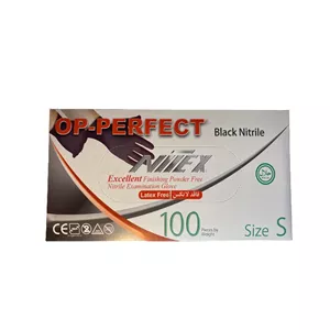 دستکش نیتریل مشکی نیتکس سایز اسمال(S) بسته 100 عددی