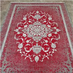 فرش9متری ماشینی کاشان نقشه شکوفه فیلی مناسب دکوراسیون لوکس 