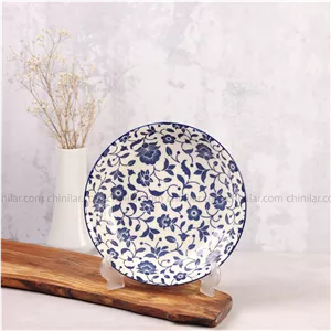 بشقاب گود خورشت خوری پروتی طرح گل ابی
