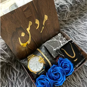 (ارسال رایگان) هدیه لاکچری مردانه کادو تولد ساعت دیزل و ست ماری طلایی جذاب 9