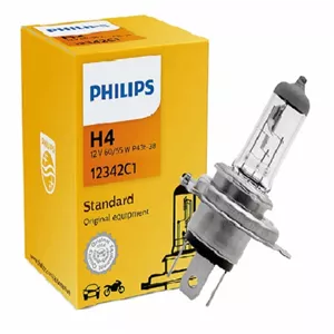 لامپ سه خار 30% افزایشی H4 60 55W فیلیپس اصلی