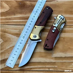 چاقو Buck باربند طلایی گیره دار با جعبه