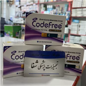 نوار تست قند خون کدفری کد فری code free انقضا 2027 02