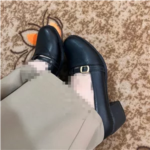 کالج زنانه شیک اداری مجلسی چرم مصنوعی با پاشنه 4 سانتی مشکی
