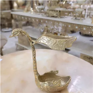 استند جا قاشقی طرح قو برنجی