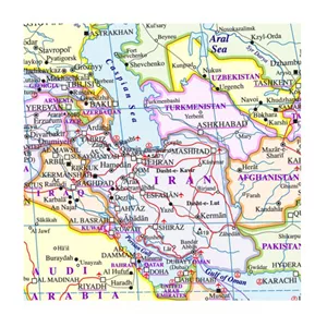 نقشه جهان انگلیسی انتشارات گیتاشناسی نوین کد 1287