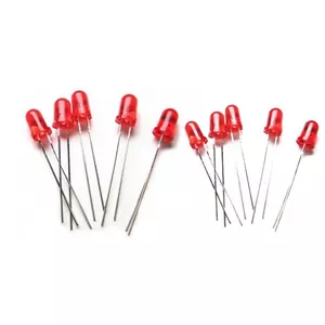 LED قرمز 5mm پایه بلند برند HG (بسته 20 عددی)
