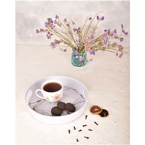سینی دسته دار مهروز مدل 916 مرمر سایز 2525 سانتی متر ارسال پس کرایه 