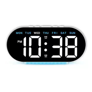 ساعت رومیزی دیجیتال چندکاره LED با نمایشگر دما و تقویم مدل GH-8035