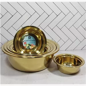 سرویس لگن طلایی 6 پارچ گرد زومبا (پسکرایه)