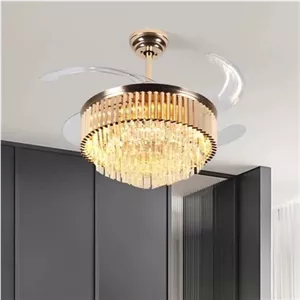 پنکه سقفی لوستر دار تاشو مدل FSD9029