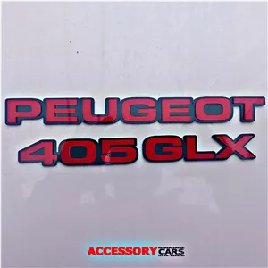 آرم و لوگو خودرو پشت صندوق عقب پلکسی قرمز مدل ست کامل پژو 405جی ال ایکس 405GLX
