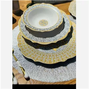 دستمال سفره پارچه ای ست چینی طرح هرمس (ست 8 تایی)(سفارش فقط با هماهنگی)