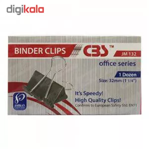 گیره کاغذ سی بی اس سایز 51 میلی متر بسته 12 عددی