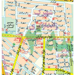 نقشه گیتاشناسی نوین مدل راهنمای منطقه 2 تهران کد 1302