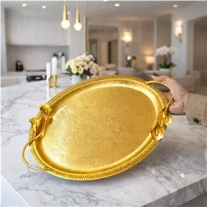 سینی بیضی بزرگ زنجیری لیلیوم طلایی دیانا
