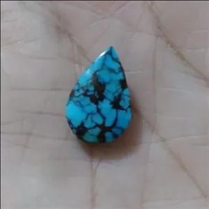 فیروزه نیشابور درجه یک رنگ محک بدون تقویت جلا فوق العاده تراش اشکی صادراتی