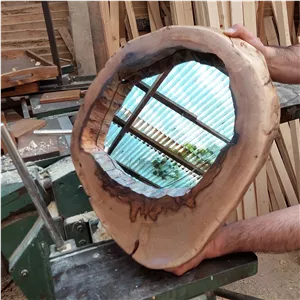آینه روستیک چوب گردو دفرمه 