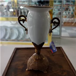 گلدان سلطنتی کوچک پیوتر و چینی برند یونیک وارداتی