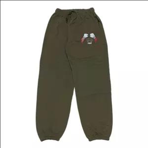 شلوار گرمکن بدون کرک سبز تیره کاوز kaws