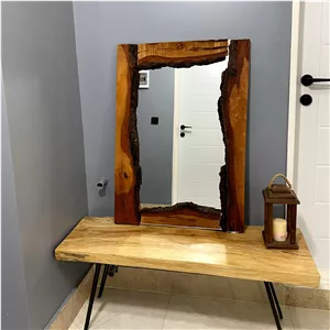 اینه کنسول چوبی روستیک 