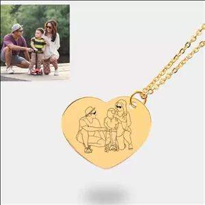 گردنبند با حک لاین ارت عکس دلخواهتون