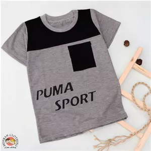 لباس بچگانه-1653- تیشرت تک پسرانه طرح puma    