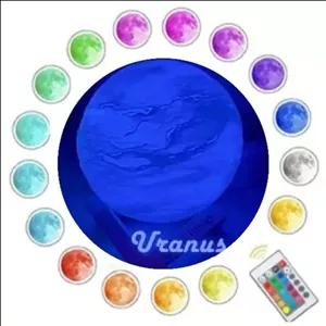 آباژور چراغ خواب سیاره اورانوس قطر 12 مولتی کالر کنترلی