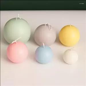 شمع مدل توپک کروی (دایره) بسته 3عددی در سه سایز