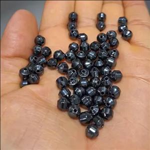 مهره حدید مهره سنگ حدید تراش فانتزی دو طرف سوراخ سنگ اصل و طبیعی سرشار از خواص قیمت برای یک عدد درج شده 