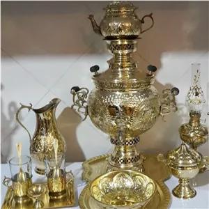 سماور ذغالی برنزی طرح شاه عباس