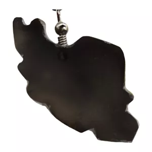 سنگ نقشه ایران عقیق ناب مشکی B01