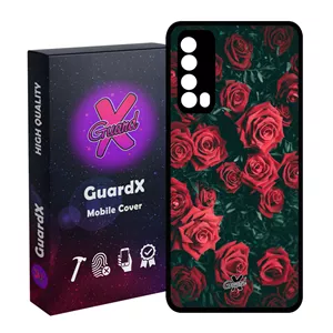 کاور گارد ایکس طرح Flower مدل Glass10208 مناسب برای گوشی موبایل هوآوی Y7A  P Smart 2021  - با بهترین کیفیت
