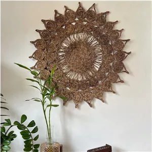 دیوارکوب-فرشینه-رومیزی حصیری(قطر100) دستبافت و بادوام