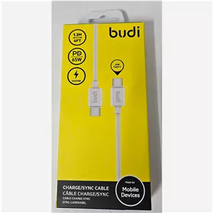کابل شارژ C به C بودی مدل DC023TT12W با گارانتی 18 ماهه (6 ماه تعویض)