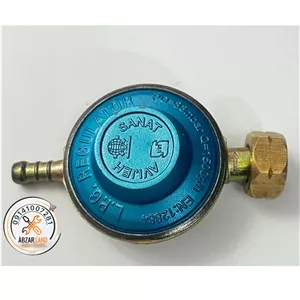 رگلاتور خانگی پرسی آویژه صنعت رگلاتور اجاق گاز - بخاری - ابگرمکن - پلوپز ( جهت نصب روی کپسول های گاز مایع پرسی )