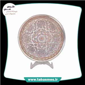  بشقاب 25 قلم زنی طرح گل عباسی 