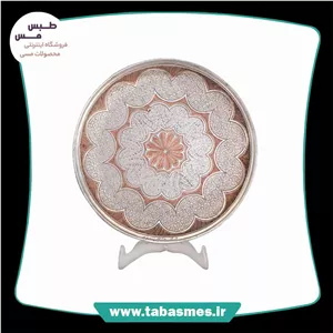  بشقاب 25 قلم زنی طرح گل ریز و شاخ وبرگ 